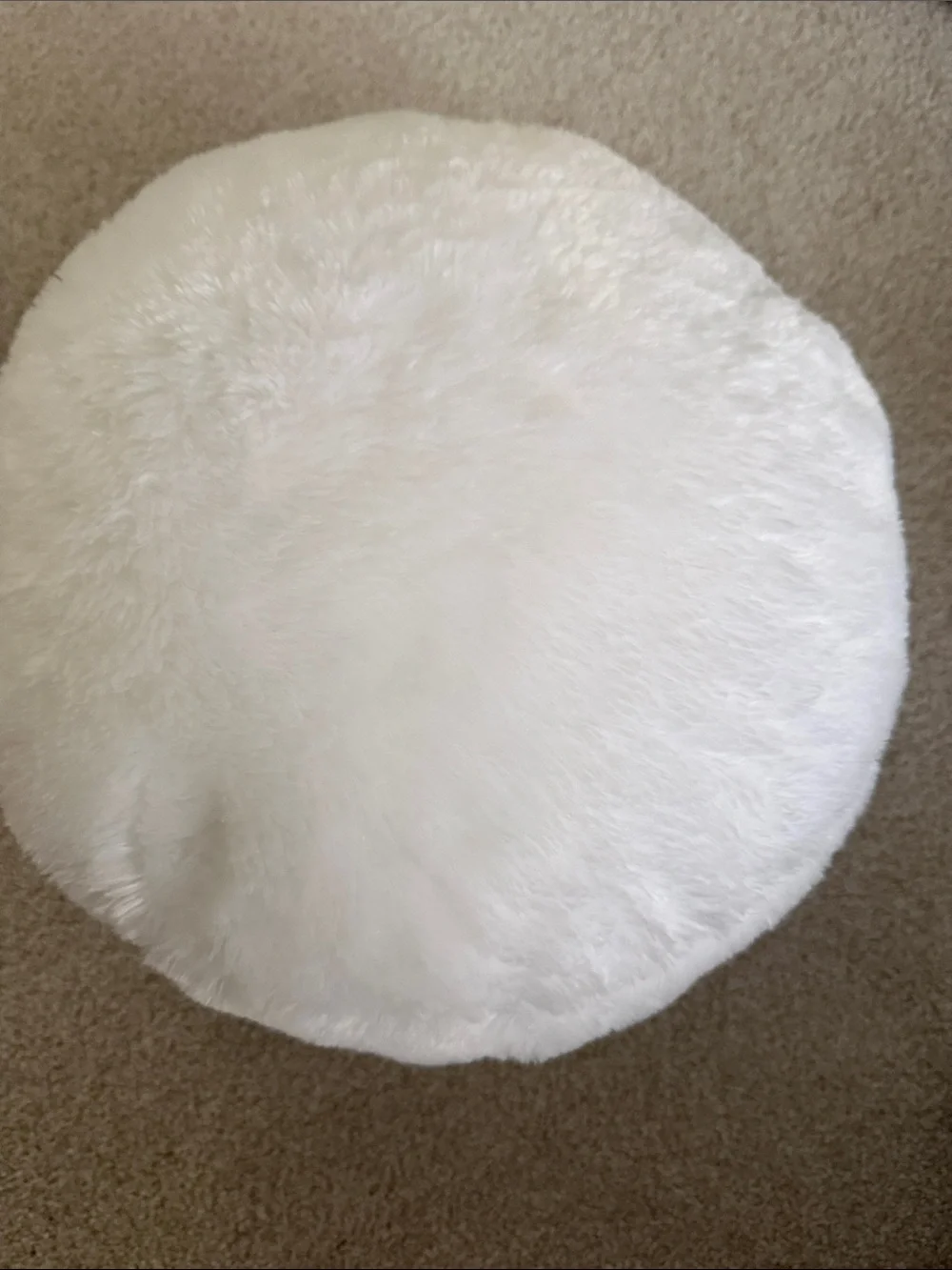 Plush White Volleyball Throw Pillow